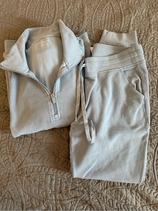 Marc New York Pants - Marc Jacobs New York Light Blue Quarter-Zip Sweatshirt & Jogger Set